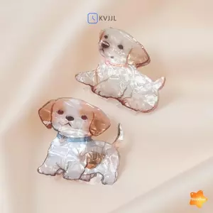 <![KvJJL-t] Kẹp tóc hình động vật nhỏ dễ thương và chó con - Acrylic ba đầu cá mập, Samoyed &amp; Corgi mới