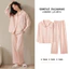 Bộ Đồ Ngủ Kháng Khuẩn 5A Nữ Xuân Thu Phong Cách 2025 Màu Trơn Cotton Nguyên Chất Xuân Thu Dài Tay Nữ Homewear Phù Hợp Với Lon