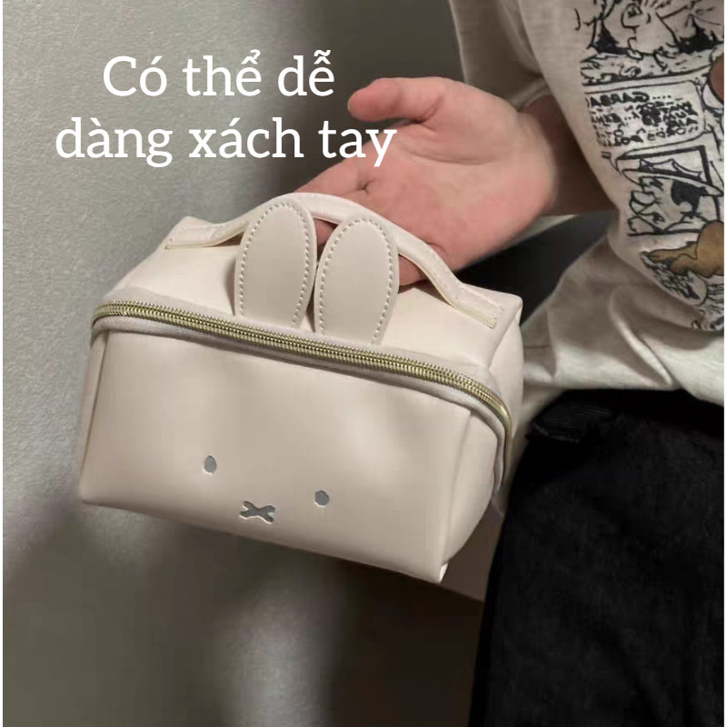 Túi Mỹ Phẩm PU Đa Năng – Nhiều Ngăn, Dung Tích Lớn, Thiết Kế Dễ Thương Cho Du Lịch & Hàng Ngày