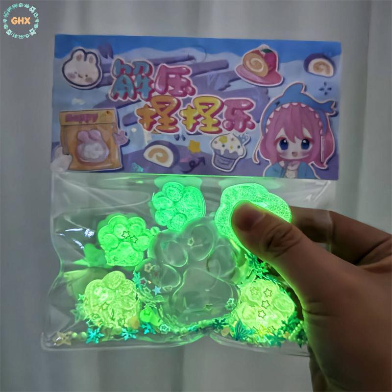 GHX 5 + 1 Dạ Quang Mèo Paw Đồ Chơi Đàn Áp Tiệc Giảm Căng Thẳng Antistress Squishy Đồ Chơi Tăng Cho Người Lớn Trẻ Em Đồ Chơi Co Giãn VN
