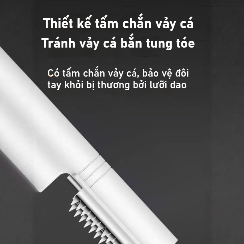 Máy Đánh Vảy Cá Cầm Tay,Chống Nước, Lưỡi Inox,Tự động Tẩy Vảy Cá, Có Thể Sạc,Lưỡi dao đa năng 6 mặt