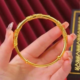 Vòng tay màu vàng phong cách Trung Hoa, nhẹ và sang trọng, đa năng phù hợp mùa hè, quà tặng sinh nhật cho bạn gái