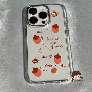 Ốp Điện Thoại Cà Phê Dâu Dễ Thương Cho Google Pixel 10 Pro XL 10A 9 Pro XL 9A 8 Pro 8A 7 Pro 7A 6A 5 XL 5A 4 4A 3A XL 4G 5G Vỏ Mạ Khung Ống Kính Vỏ Mềm