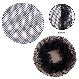 SAFENH Lưới đàn hồi màu đen Snood Hair Net Bun Cover cho múa ba lê Y tá VN