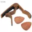 toyuvn HUIOP titleGuitar Capo Ergonomic Kẹp bằng gỗ nguyên khối và gel cho nhiều loại nhạc cụ dây