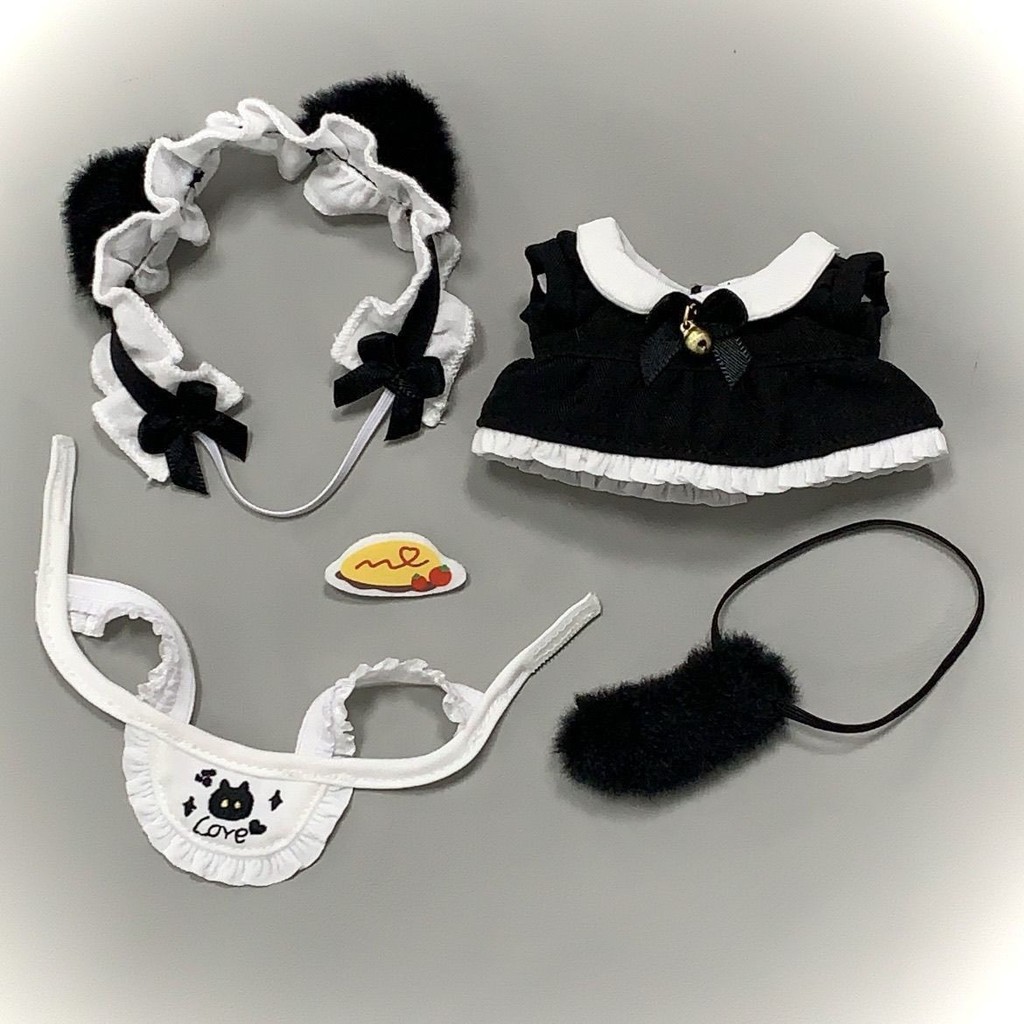 10Cm Cotton Búp Bê "Mèo Con Người Giúp Việc" Phù Hợp Với Quần Áo Bé Hoạt Hình Dễ Thương 10Cm Búp Bê Trang Phục Quần Áo Bé Phụ Kiện 4.16