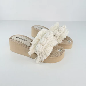 Giày Eva Nêm Gót Tua Rua Nữ Mùa Hè Phiên Bản Hàn Quốc Thời Trang Tất Cả Trận Đấu Flip-Flops Ngoài Trời Đi Biển Kỳ Nghỉ Chống Trơn Trượt