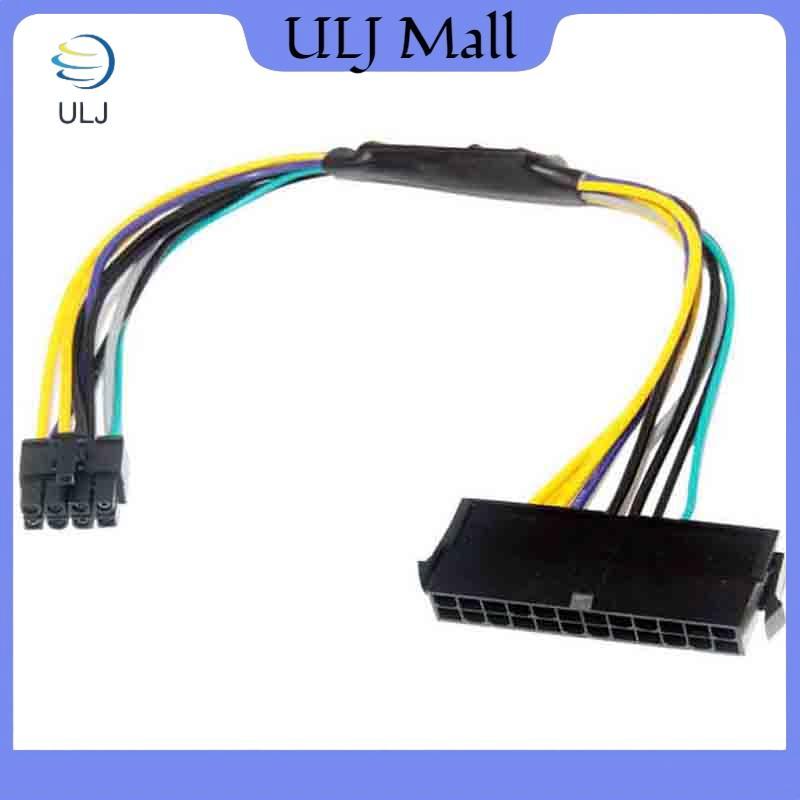 ULJ 24 Pin Nữ Sang DELL Optiplex Server Bo Mạch Chủ 8 Pin Nam Adapter Cáp Nguồn.