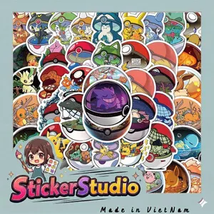 Set Sticker Viên ngọc Pokemon Chống Nước Dán Laptop Vali Mũ Bảo Hiểm Sổ Tay