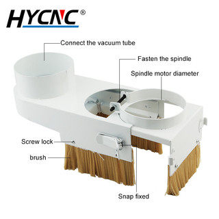 Máy khắc Máy hút bụi Máy hút bụi Nguồn bàn chải 65mm-100mm Vít chế biến gỗ có thể tháo rời Ống xả bụi trượt