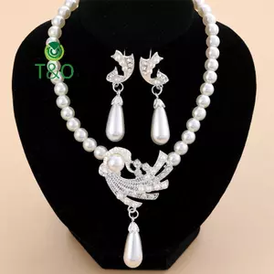 Bông Tai Ngọc Trai Nơ Lace Hợp Kim Vàng Bạc Phù Hợp Cho Bé Gái