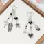 Mặt dây chuyền móc khóa hình nhện tình yêu Gothic đơn giản thời trang dành cho nữ Cô gái Phụ kiện trang trí Bapa tinh tế Quà tặng [mới]