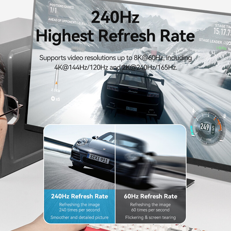 Vention Cáp Cổng Hiển Thị Mini Sang Cổng Bộ Chuyển Đổi DP Sang DP Mini 8K 60HZ Cho Máy Tính TV Cáp Displayport 1.4