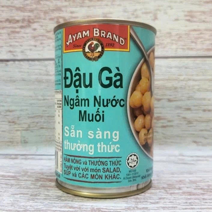 Đậu Gà Ngâm Nước Muối Ayam Brand 425g, Giàu protein, chất xơ, vitamin và khoáng chất