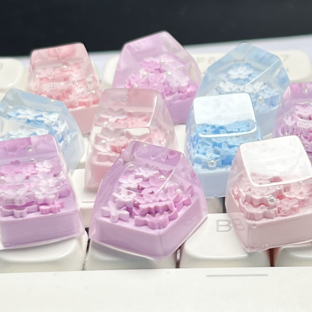 Keycap Resin Hoa Anh Đào Pastel | KCAP - World of Keycaps