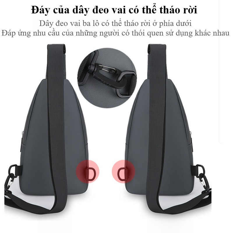 Túi Đeo Chéo Nam Chống Nước - Phong Cách Thể Thao, Dây Đeo Điều Chỉnh, Lý Tưởng Đi Chơi & Dã Ngoại