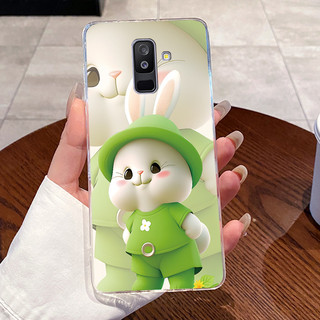 Dành Cho Samsung A6 Plus Vỏ Trong Suốt Thỏ Dễ Thương TPU Mềm Silicon Ốp Lưng Cho Samsung Galaxy A6 Plus 2018 Ốp lưng A605F A600G