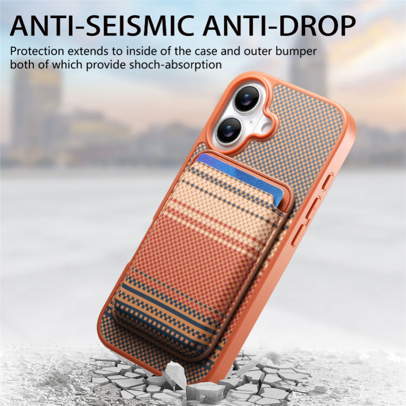 Ốp Lưng Thẻ Từ Tính Cho iPhone Air 17 Promax 16 Pro Max 15 Plus 14 Pro 13 12 Vỏ Điện Thoại Thẻ Túi 2 Trong 1 Vỏ Điện Thoại