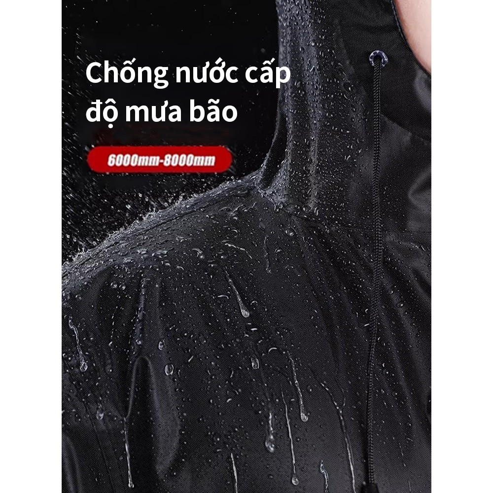 Áo mưa cao cấp: Chống thấm hoàn toàn, thoáng mát, bền màu. Dùng tiện, đáng tin cậy!