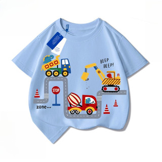 COD✅ (Hồ Chí Minh)DREAMY BABY 💥 Xu hướng hot 2026 Áo thun trẻ em NASA họa tiết xe xúc 100% cotton UnisexGiao hàng ngay