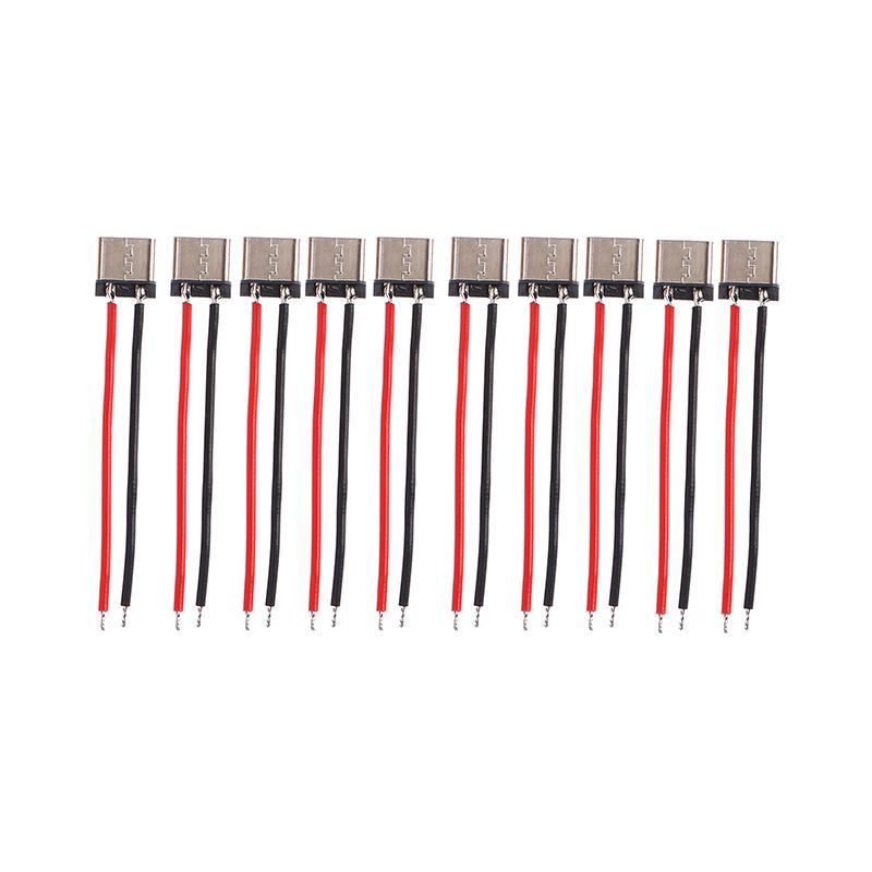 GOAY 10 Chiếc Micro USB Type-C 2Pin Ngang 2P Đơn Giản Hàn Nam Plug-in Board Đầu Nối Sạc Nhanh VN