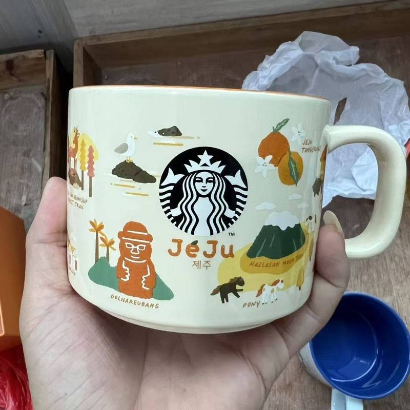 Cốc sứ starbucks đẹp cao cấp văn phòng cà phê Hàn Quốc cỡ lớn