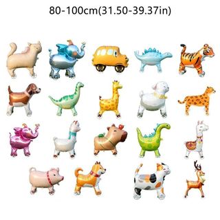 Bóng bay hoạt hình ASDFGER, có bánh xe Thiết kế hoạt hình Bóng bay lá, Phim nhôm khủng long Động vật đứng Hình dạng động vật Bóng bay động vật Quà tặng dự tiệc