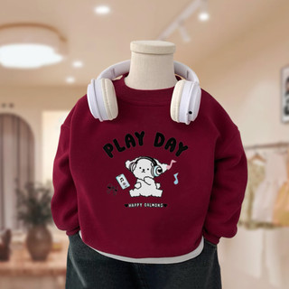 Áo nỉ dài tay mỏng nhẹ in hình hoạt hình dành cho bé trai，thoải mái và năng động, dáng rộng，thích hợp cho các dịp lễ hội