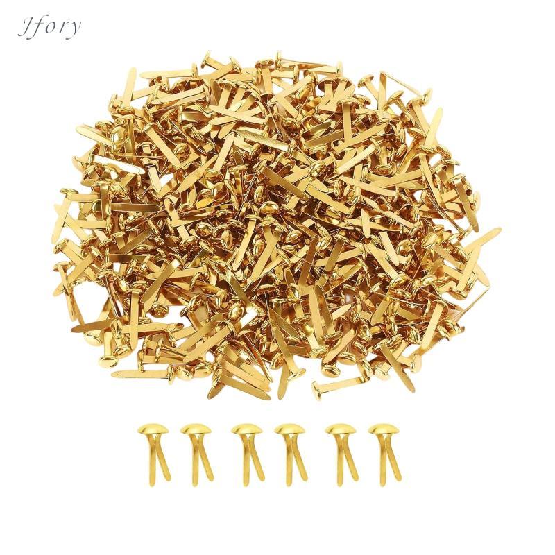 Jfory Dây buộc giấy thủ công DIY Kim loại hỗn hợp Brads Split Pins Phụ kiện làm thẻ cho nghệ thuật và trường học