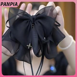 Nơ Tóc Kim Cương Giả Đen Ba Lớp PNPIA - Thiết Kế Thanh Lịch và Ngọt Ngào