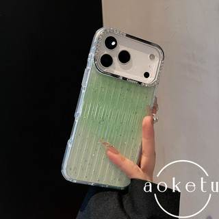 Lá vàng lấp lánh viền tròn thích hợp cho vỏ điện thoại iPhone 7 Promax 16 / 15 / 14 / 13 gradient trong suốt bao gồm tất cả các khung đính kim cương chống rơi vỏ silicon
