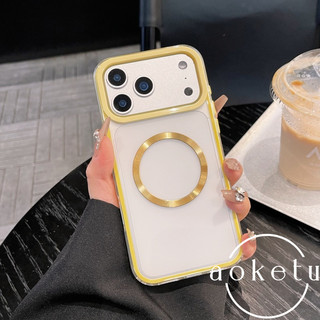 Ốp điện thoại khung màu vòng từ mờ ba trong một phù hợp cho iPhone 13 14 15 16 17 Pro max bao gồm tất cả các ốp lưng chống rơi