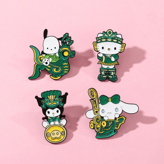 4 Cái / bộ Sanrio Kitty Mèo Quế Chó Và Kuromi Trâm Trang Trí Kỷ Niệm Pin