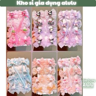Set 8 Kẹp Tóc Bé Gái Hình Gấu Dâu Kuromi Công Chúa Dễ Thương Phong Cách Hàn Quốc – Kho sỉ gia dụng alulu