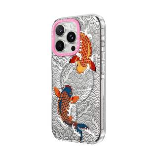 CASECASE X Koi HỒNG CAMERA RING PHIÊN BẢN Tác động Vỏ hút từ tính trong suốt cho iPhone 17 / 16 / 15 / 14 / 13 Pro Max Air với bao bì cao cấp