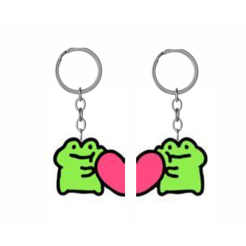 móc khoá cặp đôi couple ếch xanh đáng yêu