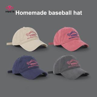 HWETR Nữ Thêu Hồng Bóng Chày Mềm Cotton Che Nắng Đạt Đỉnh Mũ Nữ Cô Gái Hàn Quốc Thể Thao Ngoài Trời Tấm Che Mũ Mới