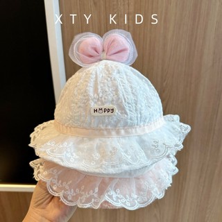 Mũ Chống Nắng Bé Gái – Kiểu Công Chúa Thời Trang, Mỏng, Viền Ren, Phù Hợp Mùa Xuân Hè MU011