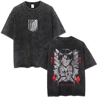 Áo thun Unisex Cotton Retro Attack on Titan, Form Rộng Thoải Mái
