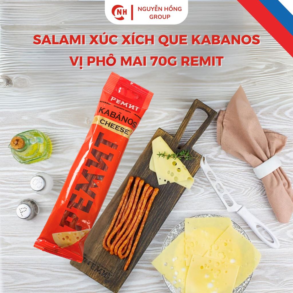 Salami xúc xích que Kabanos vị FOMAI 70g Remit nhập khẩu Nga Ăn Vặt Food