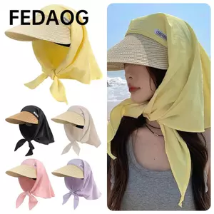 Mũ trùm đầu FEDAOG chống nắng, phong cách Lolita cổ điển, dễ sấy khô, bảo vệ khỏi tia UV cho kỳ nghỉ bên bãi biển