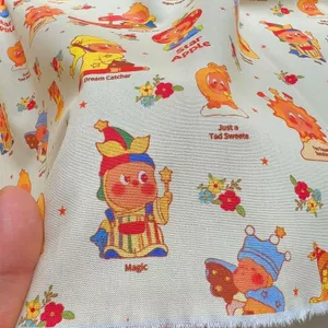Tất Cả Cotton In Hình Ngôi Sao Dễ Thương Hoạt Hình In Vải Quần Áo Phụ Kiện Tóc Handmade Vòng Tóc DIY Vải 4.3