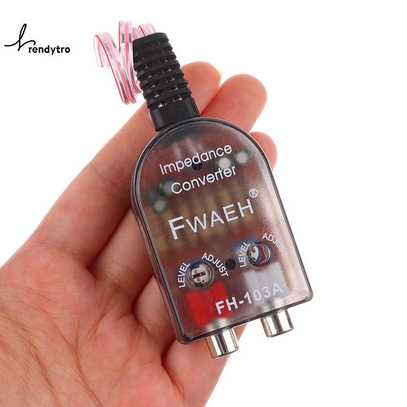 [trendytrove0] Tín hiệu loa cao cấp sang bộ chuyển đổi RCA mức thấp Âm thanh ô tô Bộ chuyển đổi loa siêu trầm cao đến thấp Đẹp