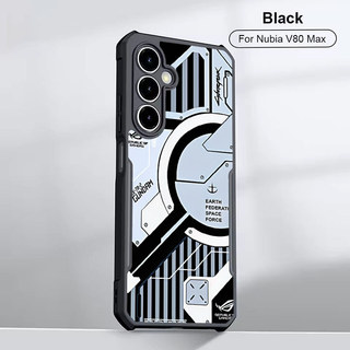 Ốp Điện Thoại Sang Trọng Cho Nubia V80 Max Vỏ Chống Sốc Nubia V80 V70 Max Pro Thiết Kế Túi Khí Chống Xước Siêu Mỏng Vỏ Họa Tiết Acrylic Cứng A19
