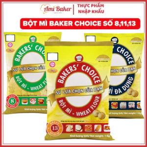 Bột Mì Baker Choice Số 8,11,13 Túi 1kg Bột Mì Đa Dụng Làm Bánh Mì, Bánh Bông Lan, Bánh Bao,...