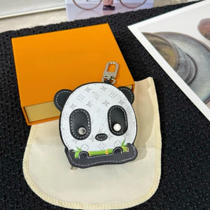 Túi đựng tai nghe gấu trúc Mặt dây chuyền xu hướng thời trang Phụ kiện móc khóa phù hợp độc đáo