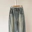 2801NNBB Xuân Thu Hè Nam Nữ Lớn Trẻ Em Phiên Bản Hàn Quốc Mỏng Denim Quần Dài