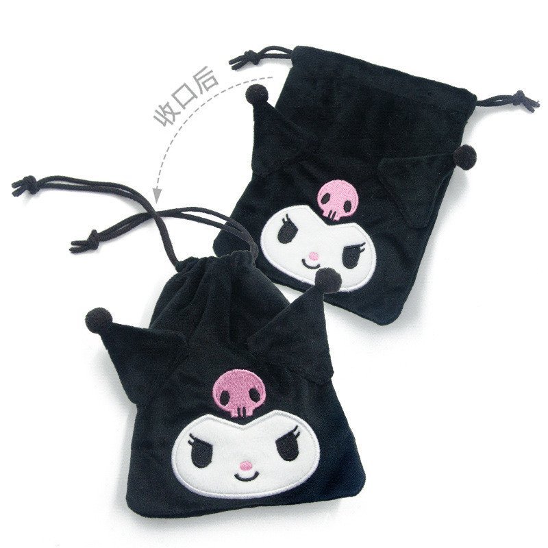 [Aria-G1] Chính Hãng Sanrio kitty Melody Chăn Gấu Bột Lúa Mì Kuromi Dây Rút Túi Thay Đổi