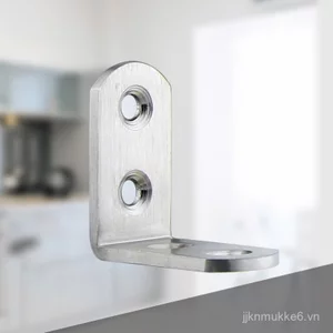 Kích thước nhỏ Hai lỗ dày bằng thép không gỉ Mã góc Laminate Hỗ trợ Đầu nối laminate Hình chữ L Giá đỡ góc phải Sắt góc 90 độ