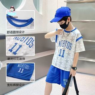 Bộ đồ bóng rổ cho bé trai – áo + quần thể thao thoáng mát nhanh khô năng động mùa hè
